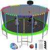 Elitezip 1500 LBS 16 FT Trampoline for Adults 8-10 Kids No-Gap Design Heavy Duty Large Outdoor Trampoline