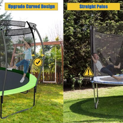 Elitezip 14FT Trampoline with Enclosure Net 1400 LBS No Gap Design for Kids Adults Heavy Duty Outdoor Trampolines Green - Image 3