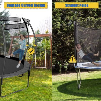 Elitezip 14FT Trampoline with Enclosure Net 1400 LBS No Gap Design for Kids Adults Heavy Duty Outdoor Trampolines Black - Image 5