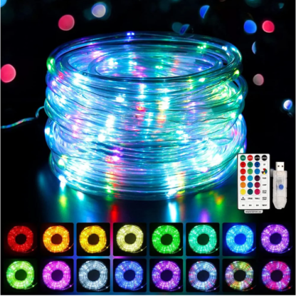 Elitezip Trampoline Lights for 14FT 16FT 12FT 10FT 8FT Trampoline, 16 Colors 8 Modes Waterproof Trampoline Lights, Remote Control, USB Plug Trampoline Lights, LED Lights for Patio, Super Bright
